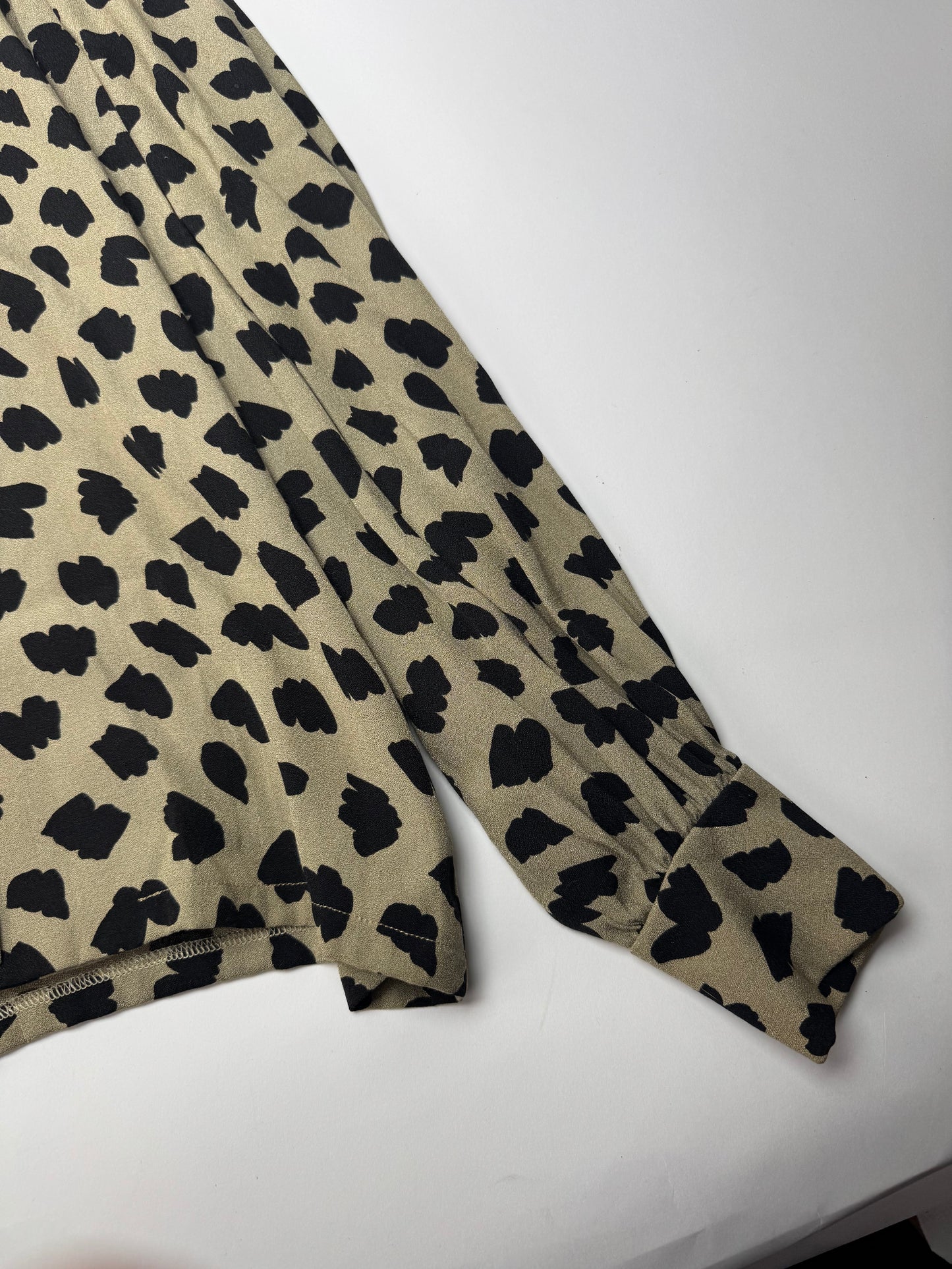 Vintage Givenchy Leopard Silk Shirt Brown 38/M