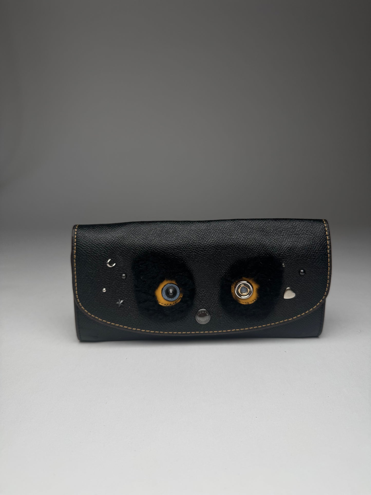 Vintage Coach Leather Wallet Black