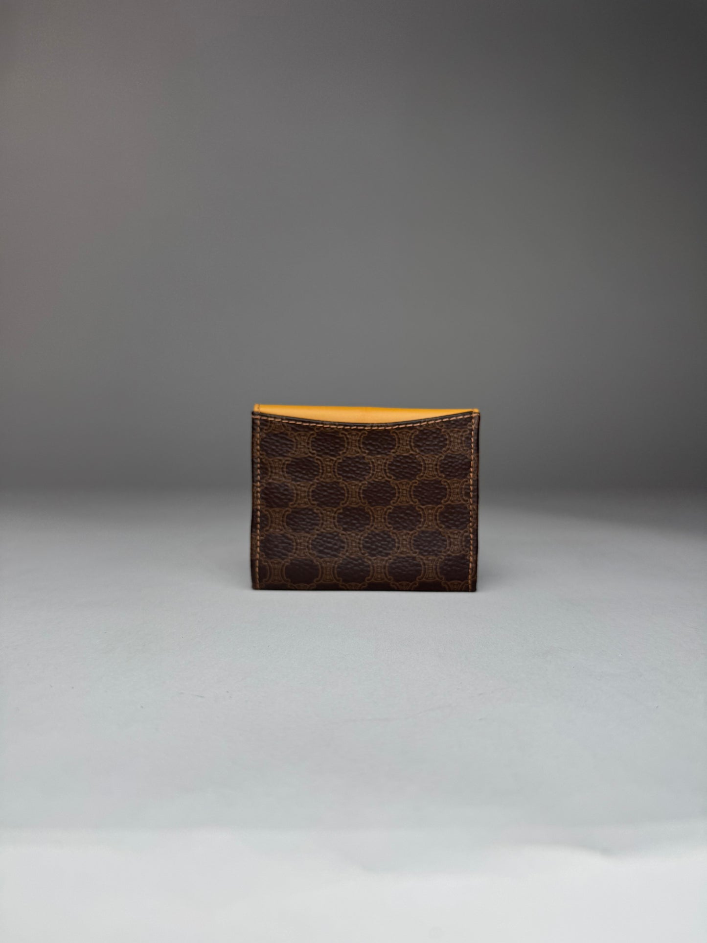 Vintage Celine Paris Monogram Leather Card Holder