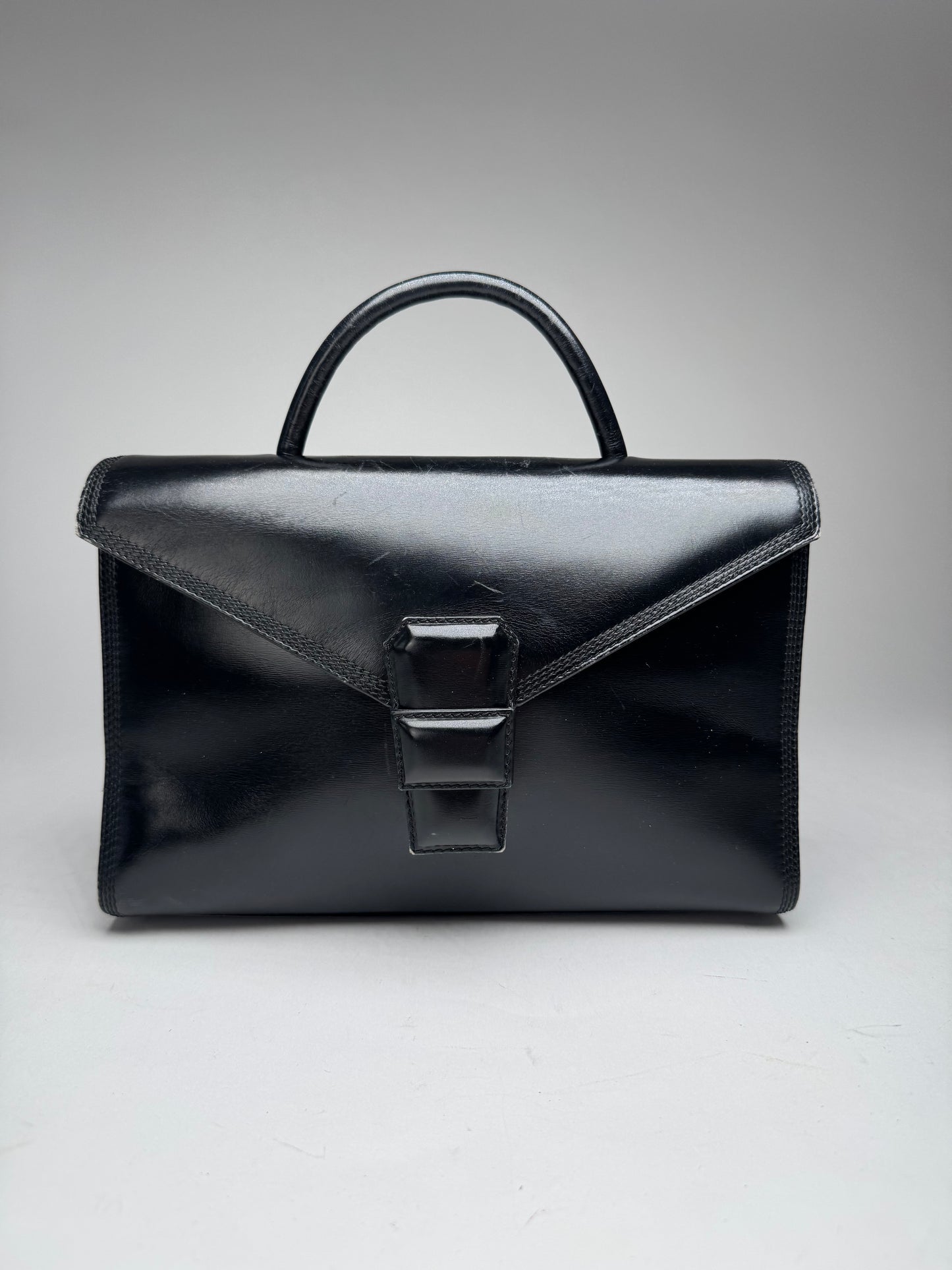 Vintage Loewe Madrid Puzzle Leather Bag black