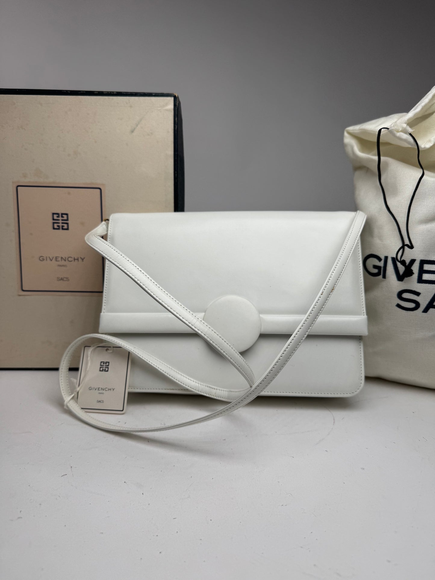 Vintage Givenchy 4G Bag Leather White