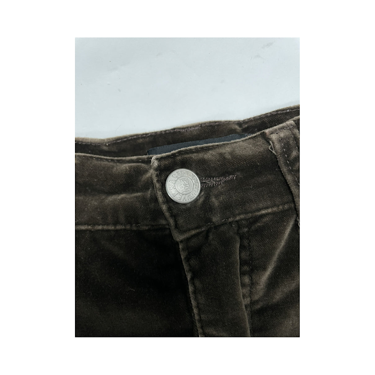 Versace Brown Velvet Trouser image 5