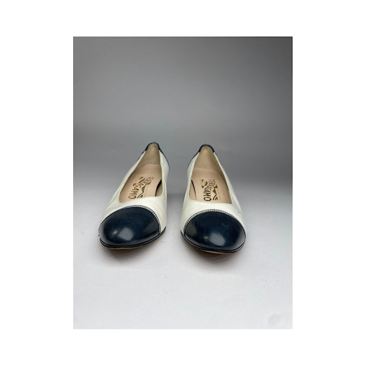 Salvatore Ferragamo Black Leather Heel image 5