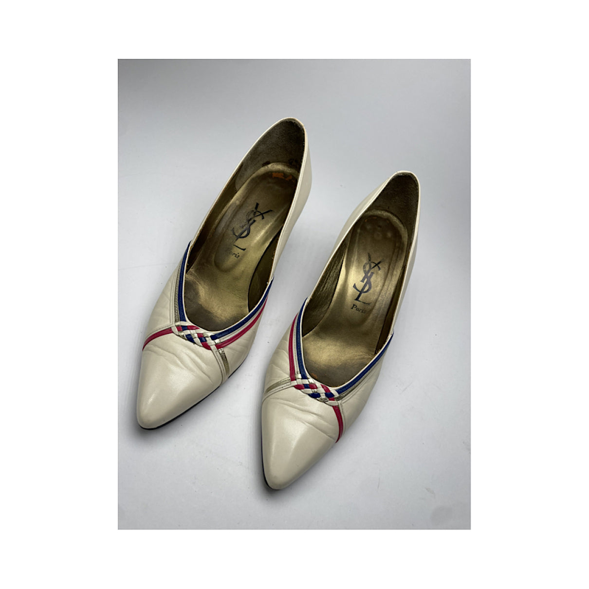 Yves Saint Laurent White Leather Heel image 5