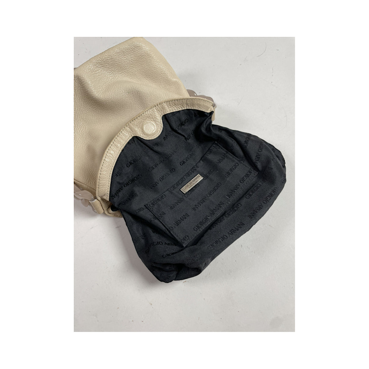 Giorgio Armani Beige Leather Handbag image 5