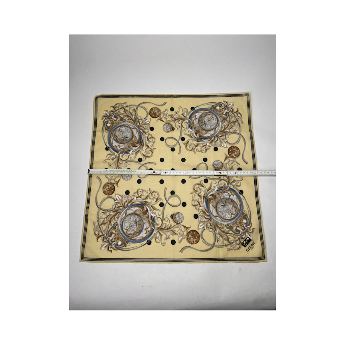 Celine Yellow Silk Silk Handkerchief image 5