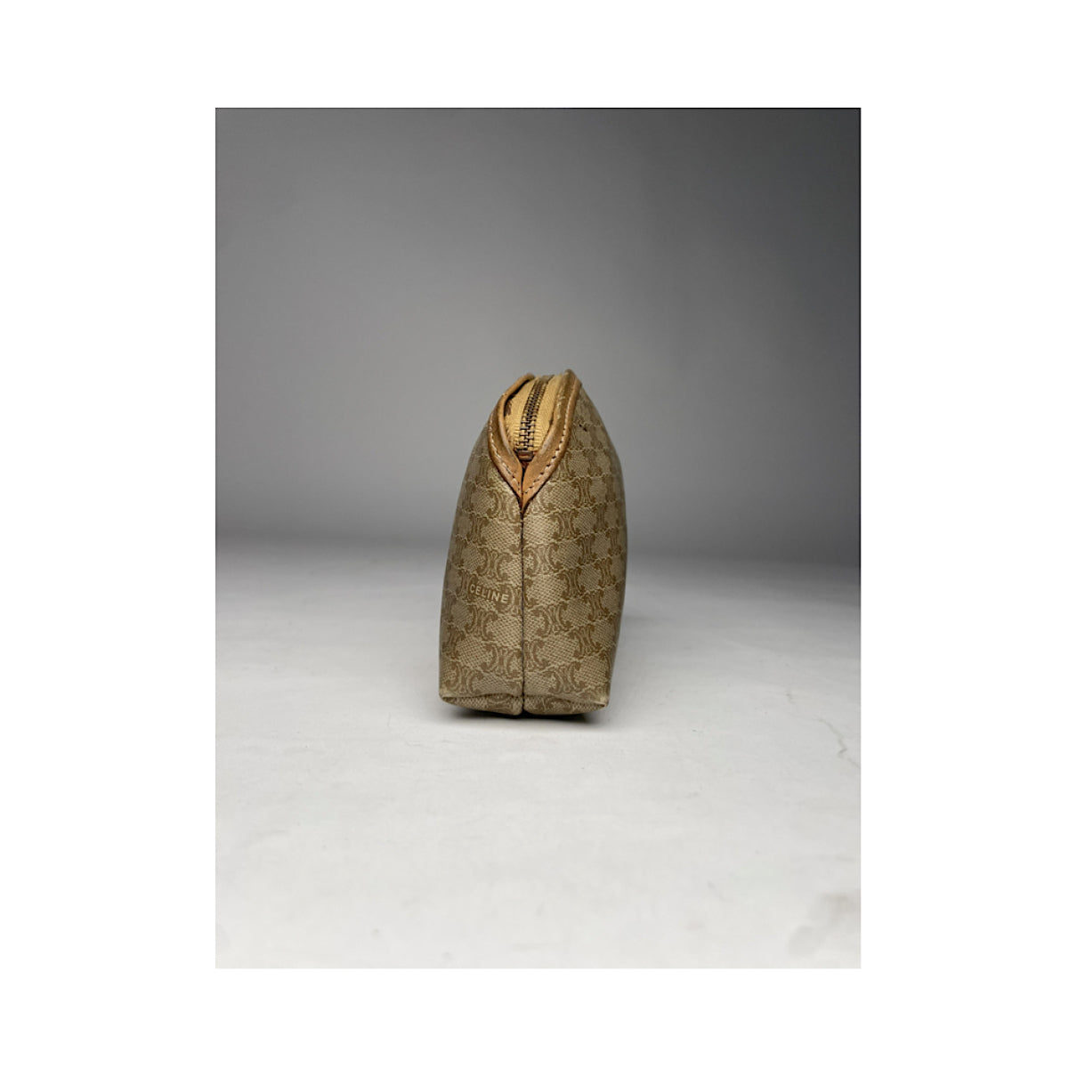 Celine Hobo Beige Leather Clutch Bag image 5