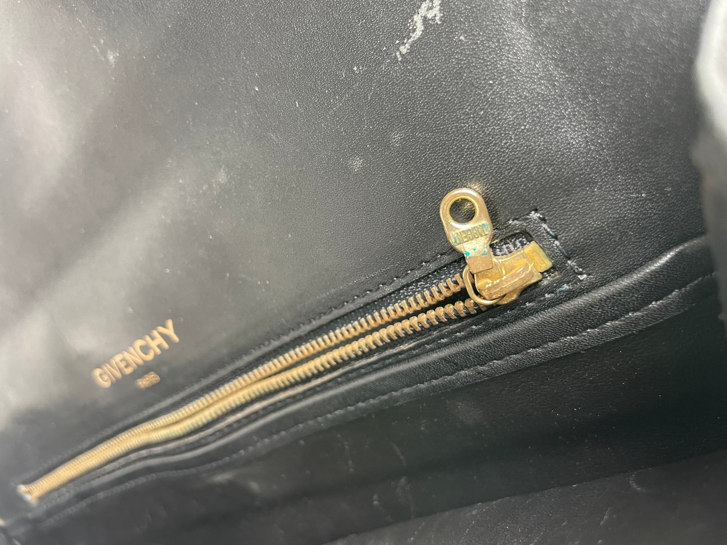 Vintage Givenchy GV3 Leather Clutch Black