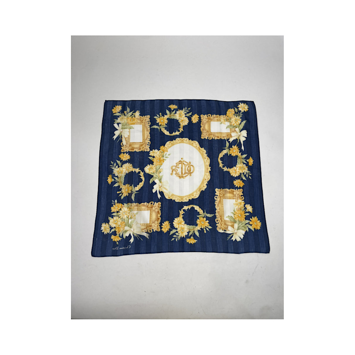 Dior Mitzah ABCDior Blue Silk Scarf image 5