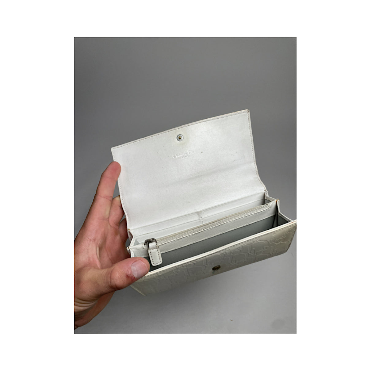 Dior Diorama White Patent Leather Wallet image 5