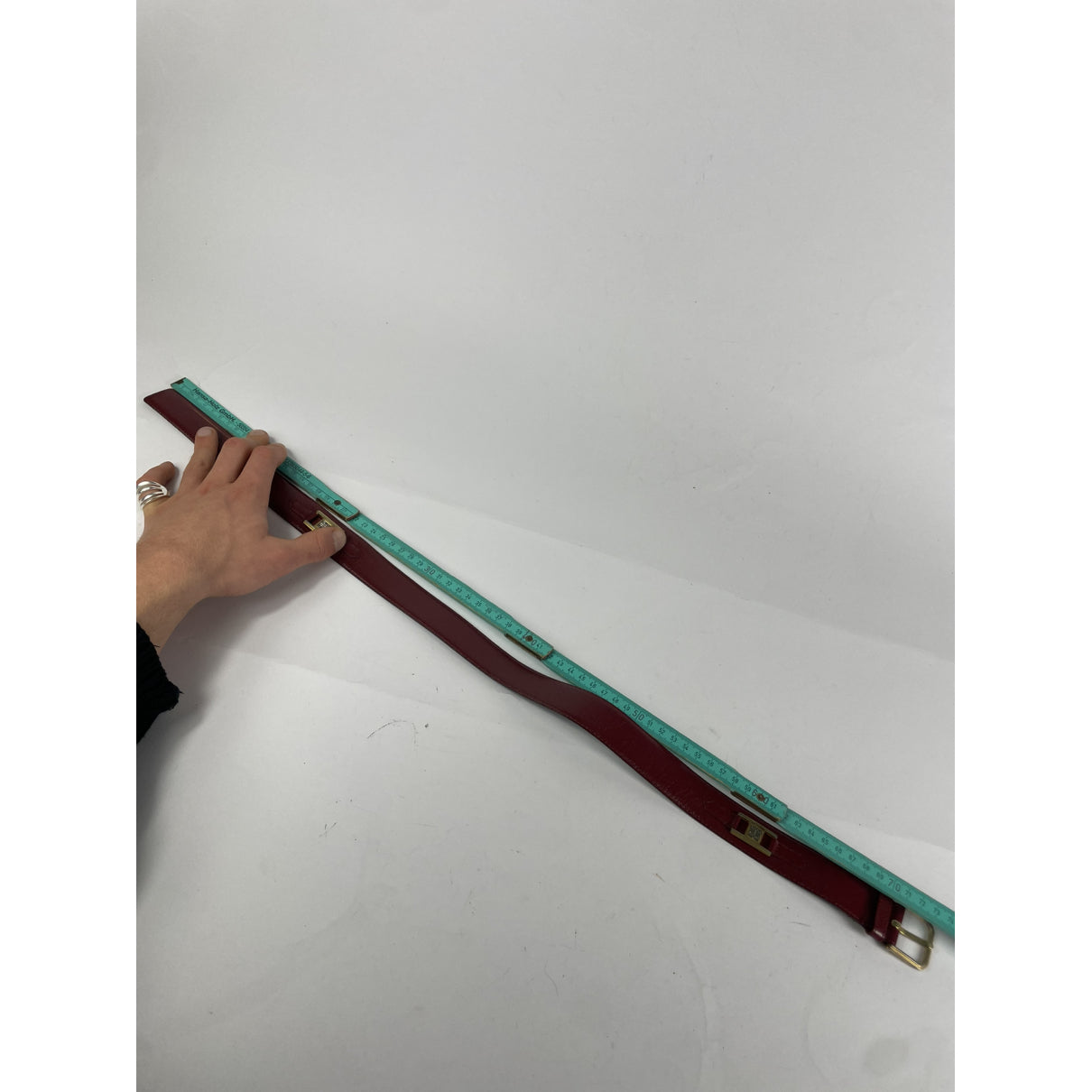 Givenchy Burgundy Leather Belt image 5