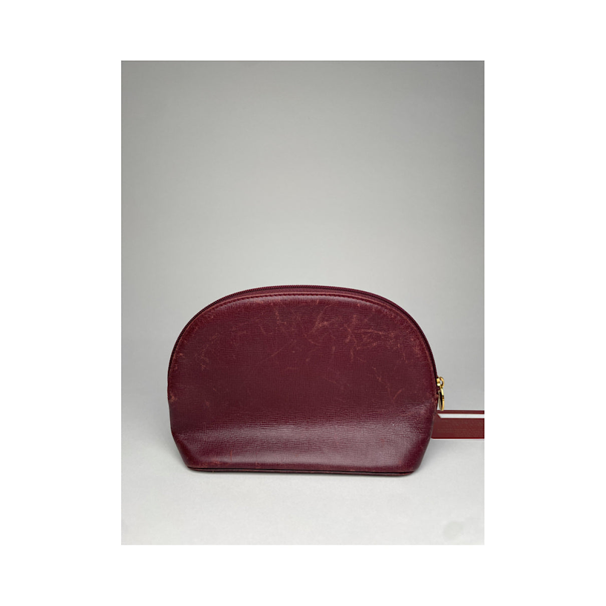 Cartier Marcello Burgundy Leather Clutch Bag image 5