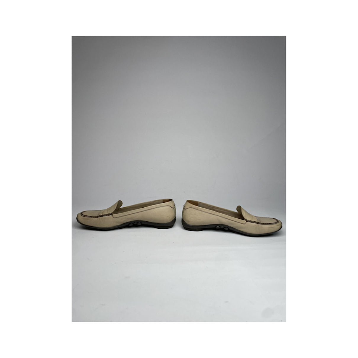 Prada Monolith Beige Leather Flat image 5