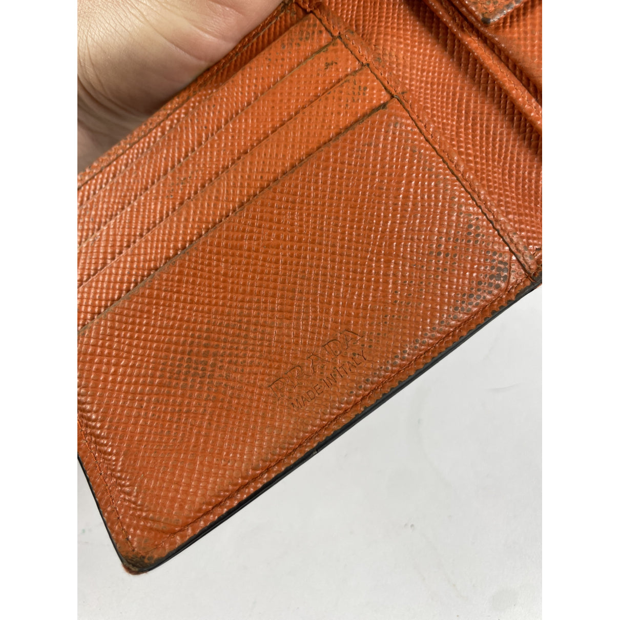 Prada Tessuto Navy Leather Purse image 5