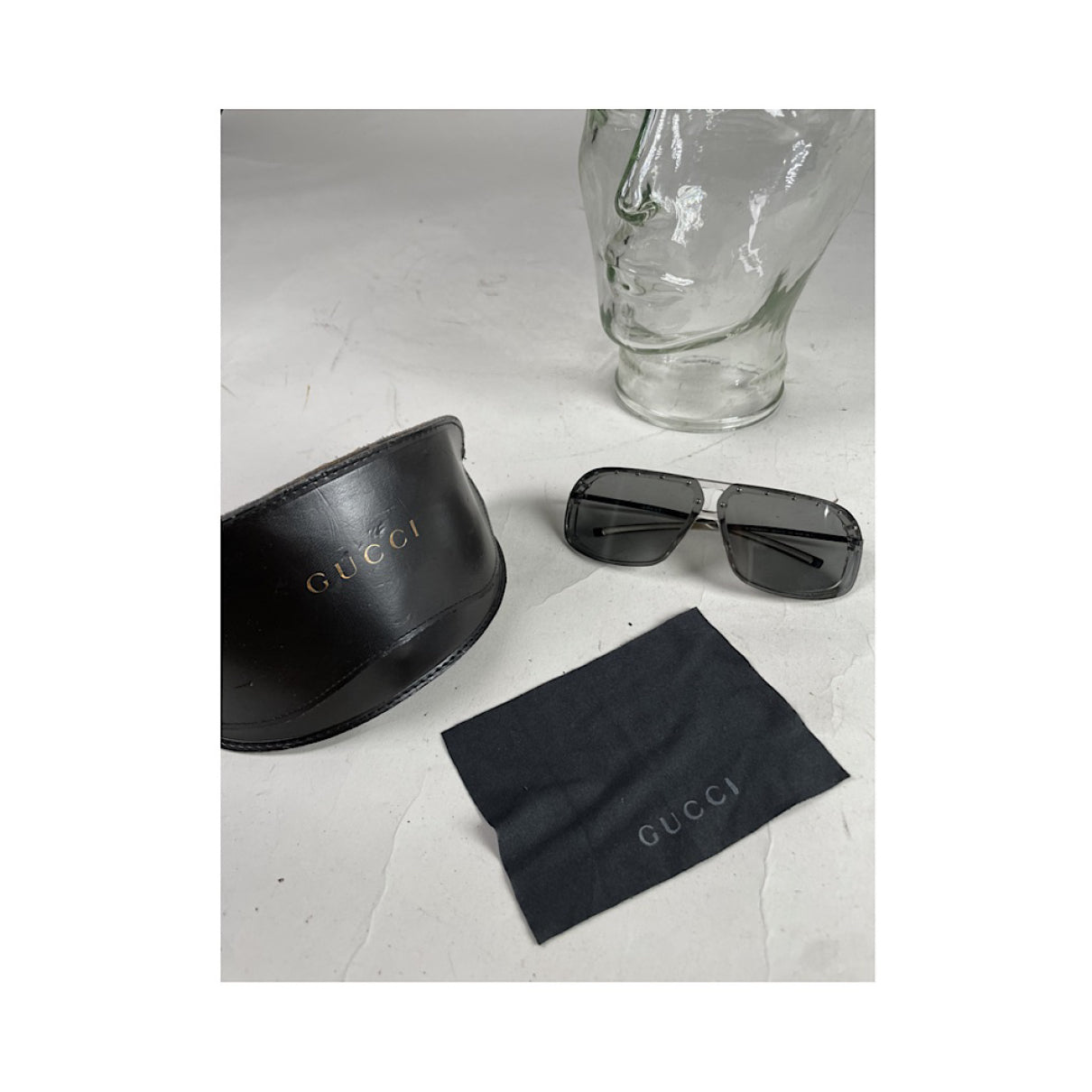 Gucci Black Metal Sunglasses image 5