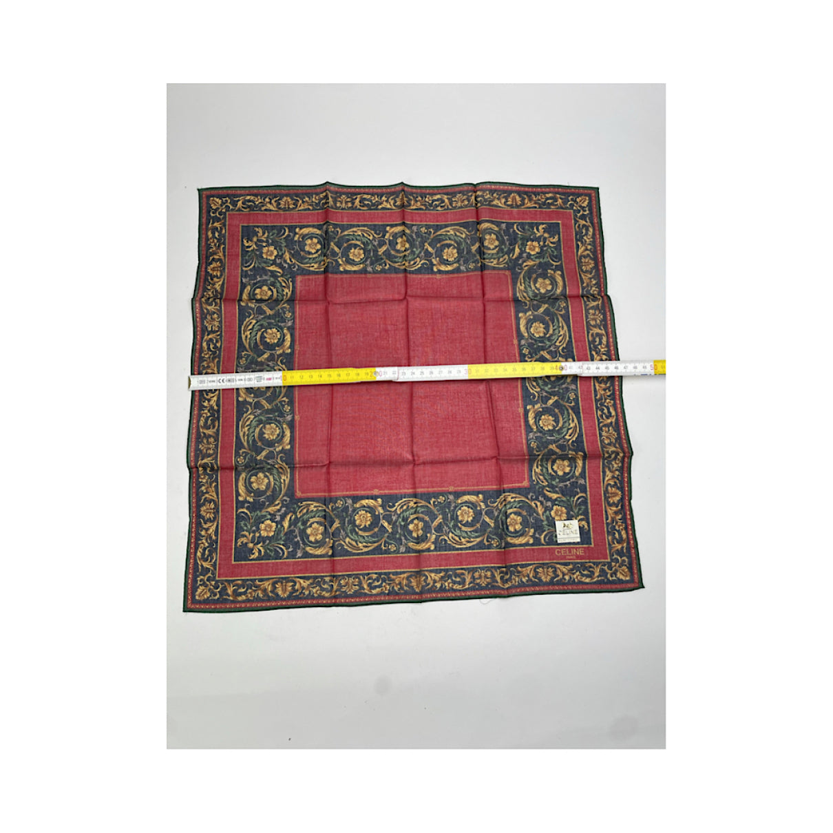 Celine Red Silk Silk Handkerchief image 5