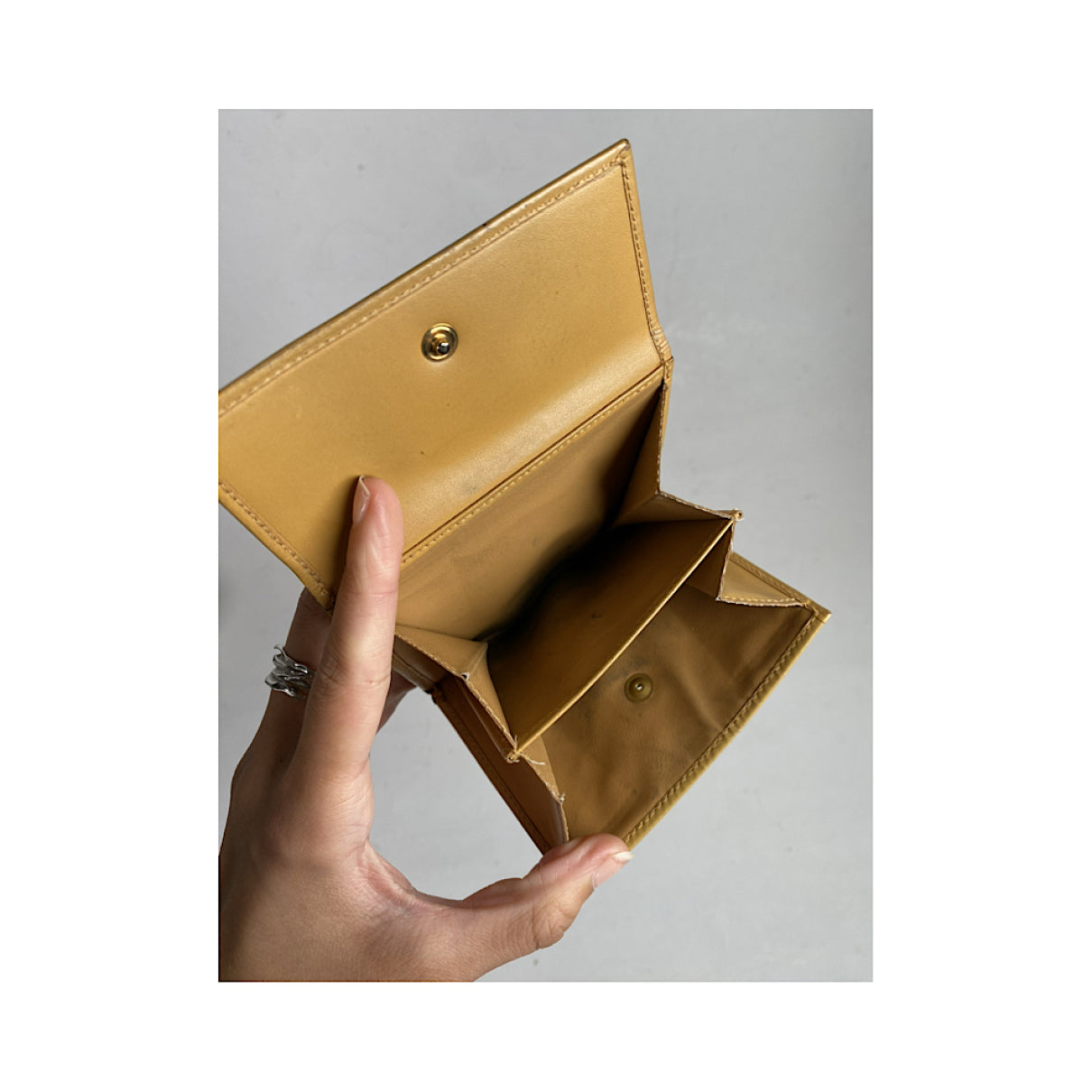 Celine Triomphe Brown Leather Wallet image 5