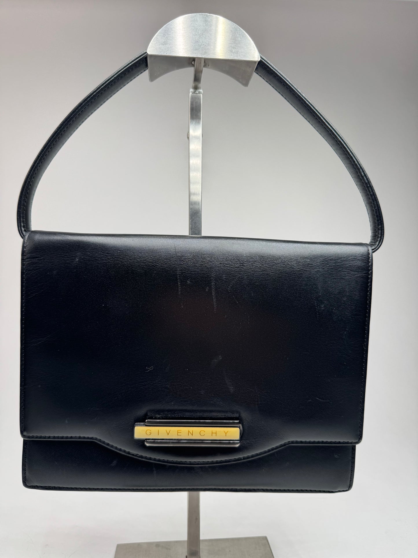 Vintage Givenchy Whip Leather Bag Black
