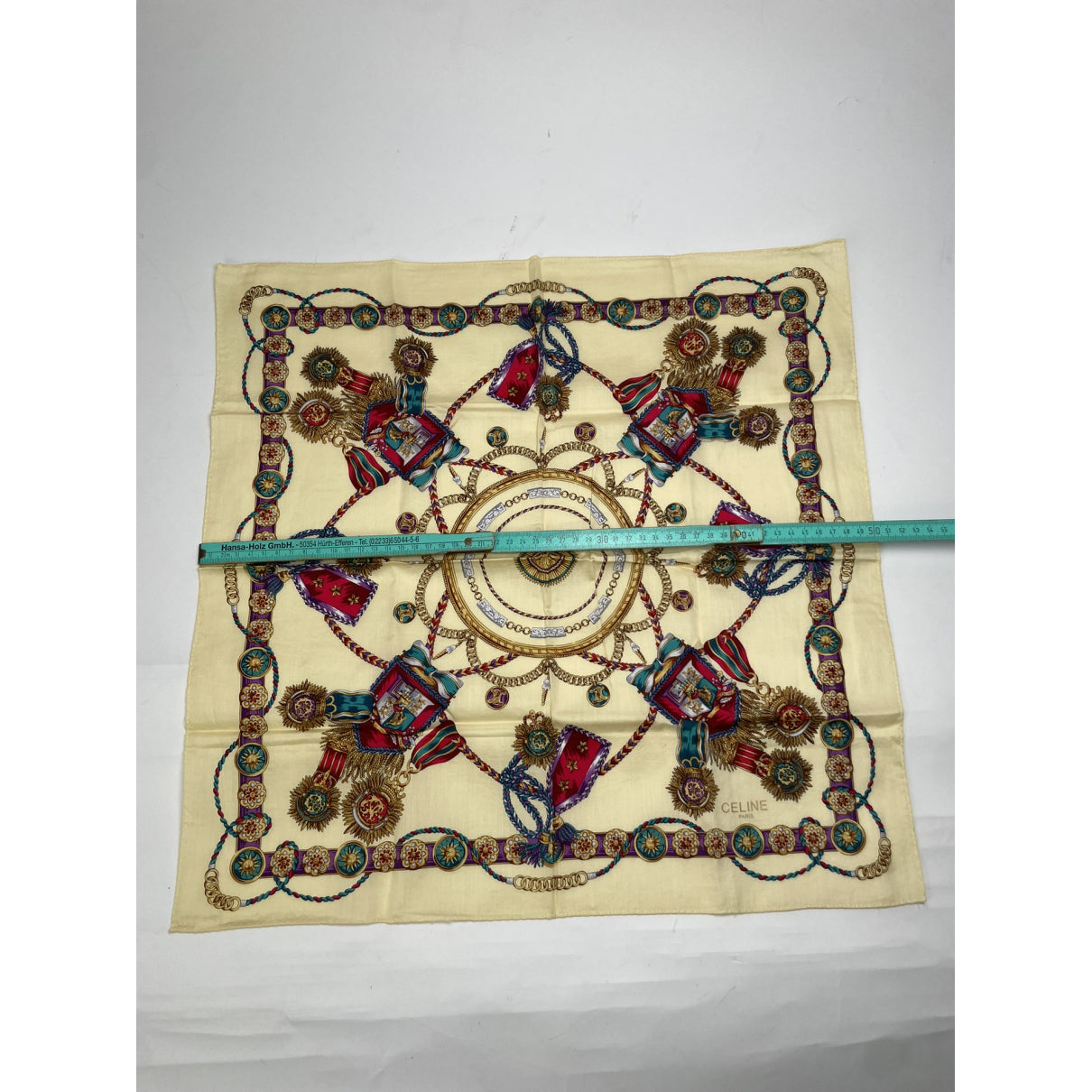 Celine Yellow Silk Scarf image 5