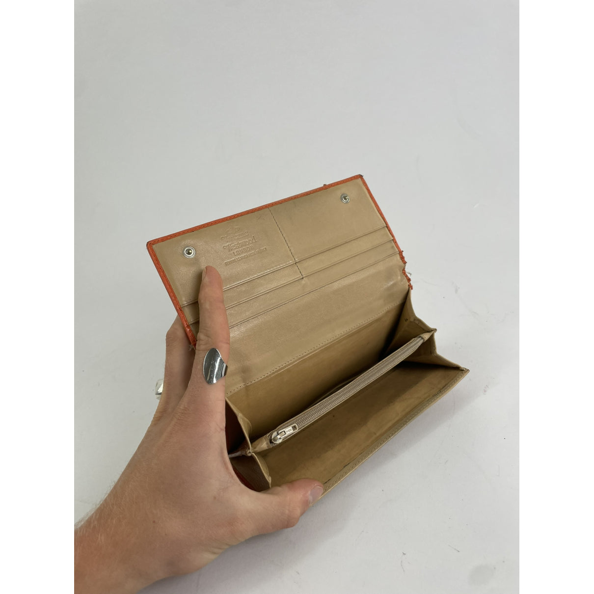 Vivienne Westwood Orange Leather Wallet image 5