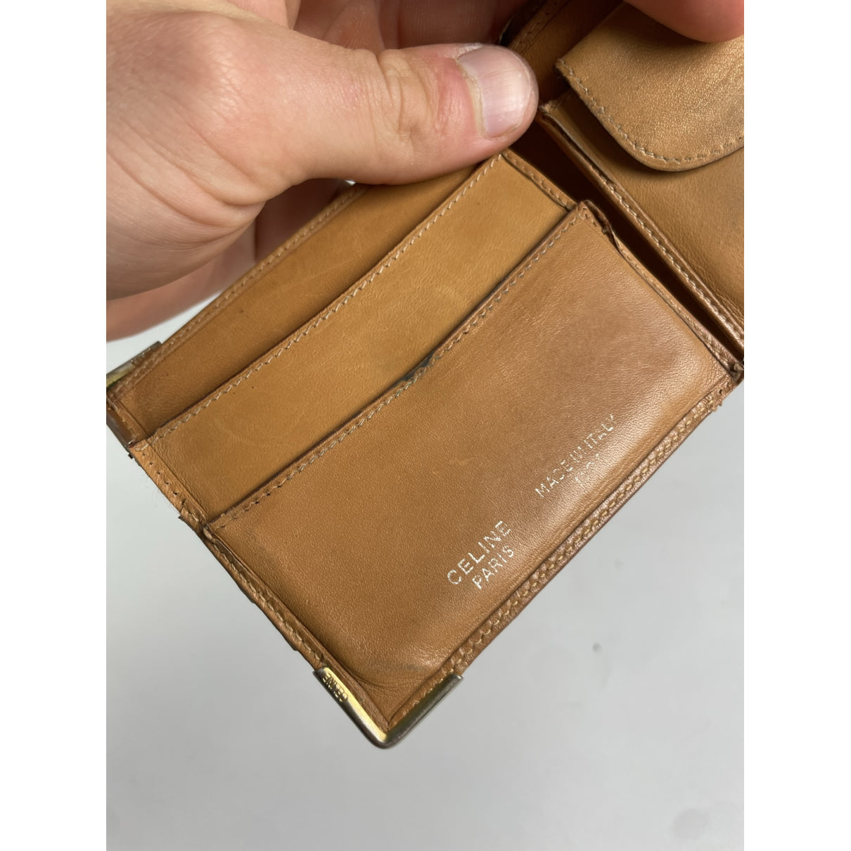 Celine Beige Leather Purse image 5