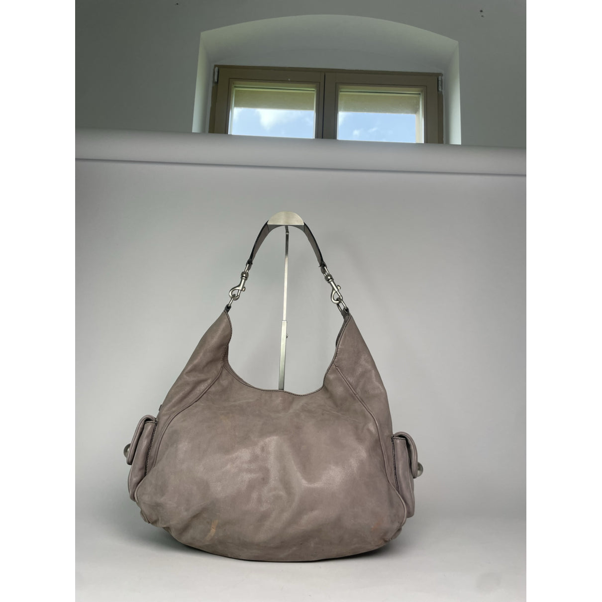 Escada Grey Leather Handbag image 5
