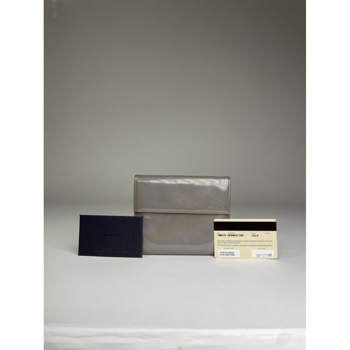 Prada Grey Patent Leather Wallet image 5