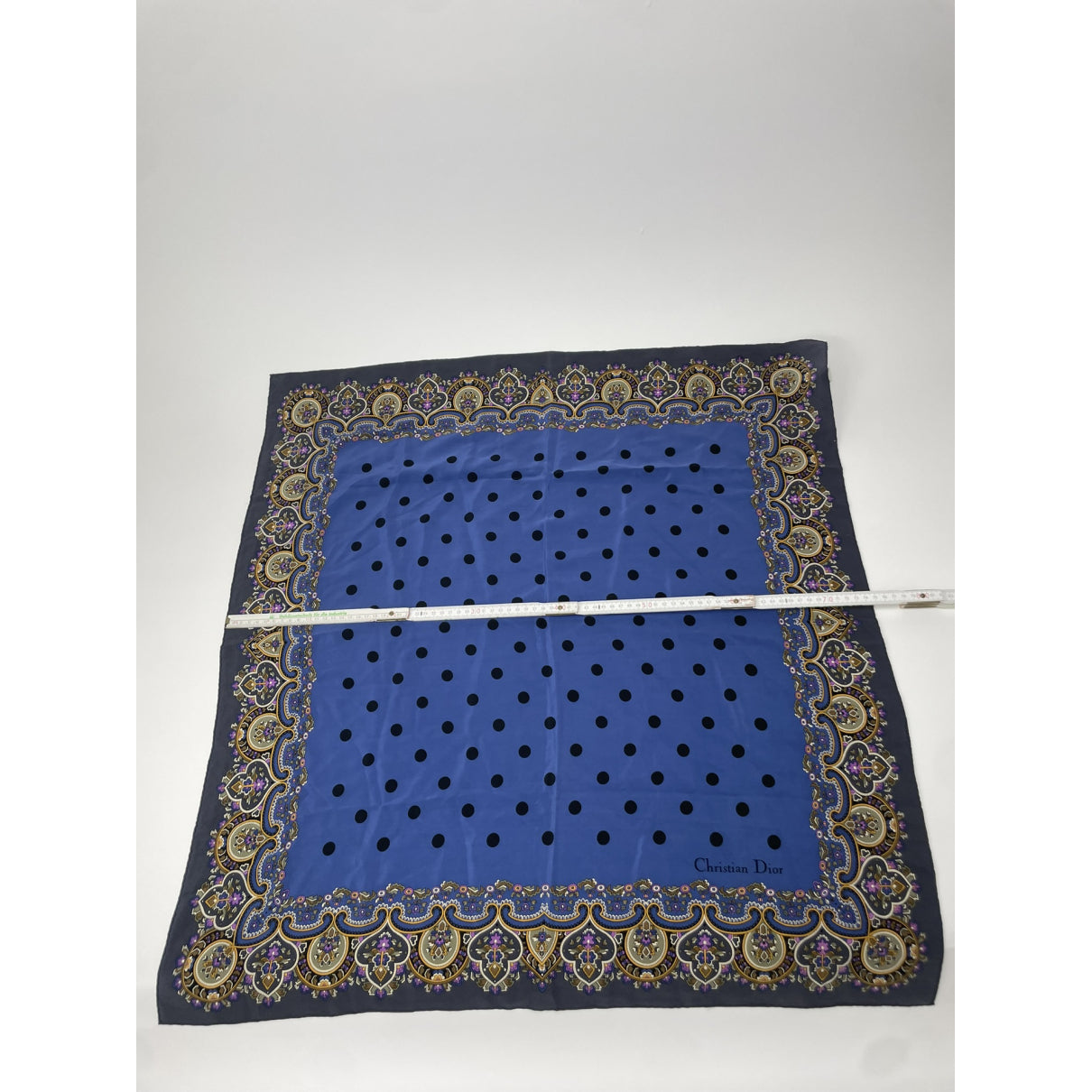 Dior Blue Silk Scarf image 5