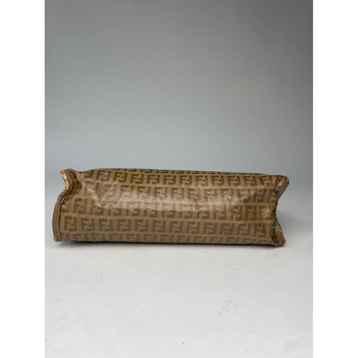 Fendi Double F Gold Leather Clutch Bag image 5