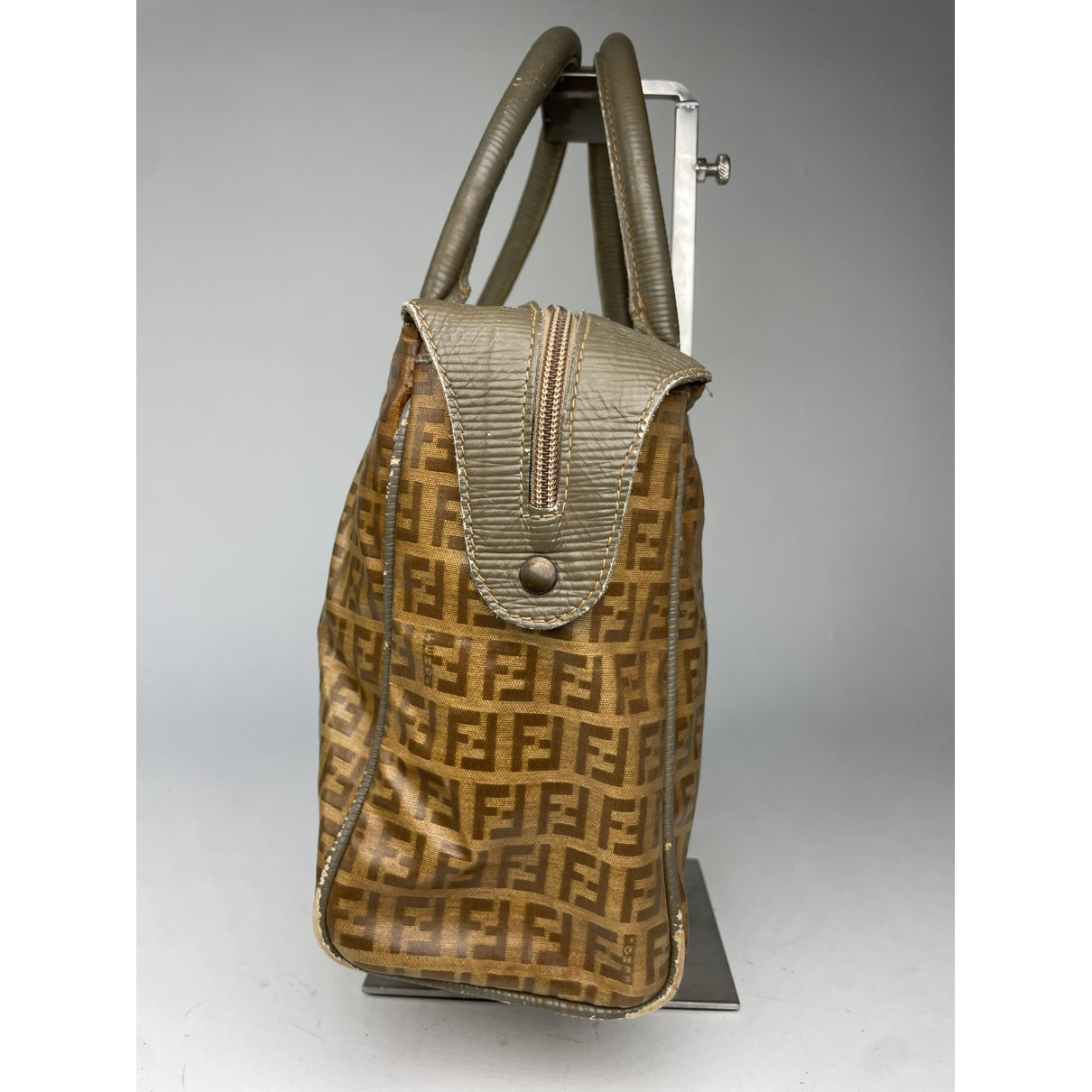 Fendi Baguette Brown Patent Leather Handbag image 5