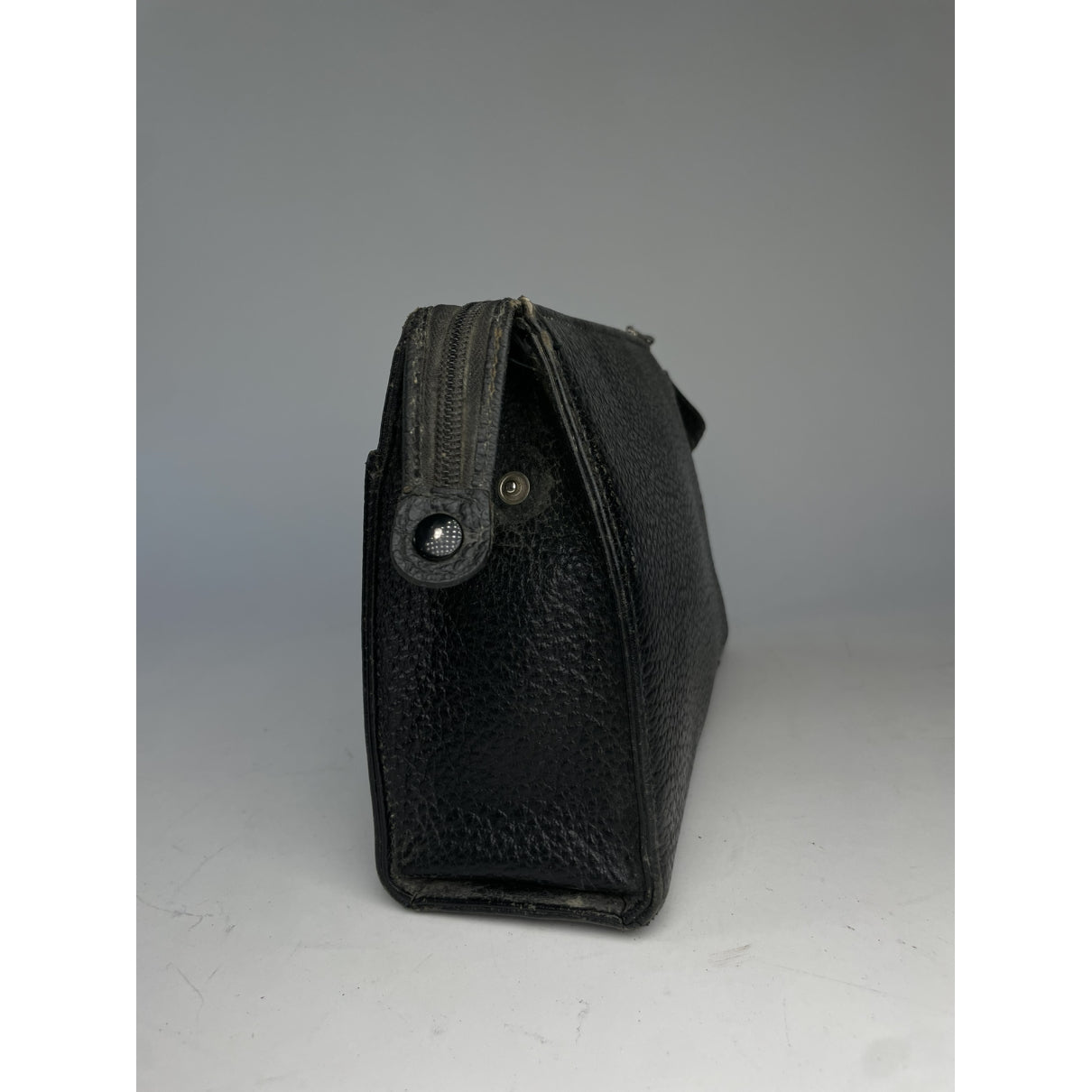 ANNE KLEIN Black Leather Clutch Bag image 5