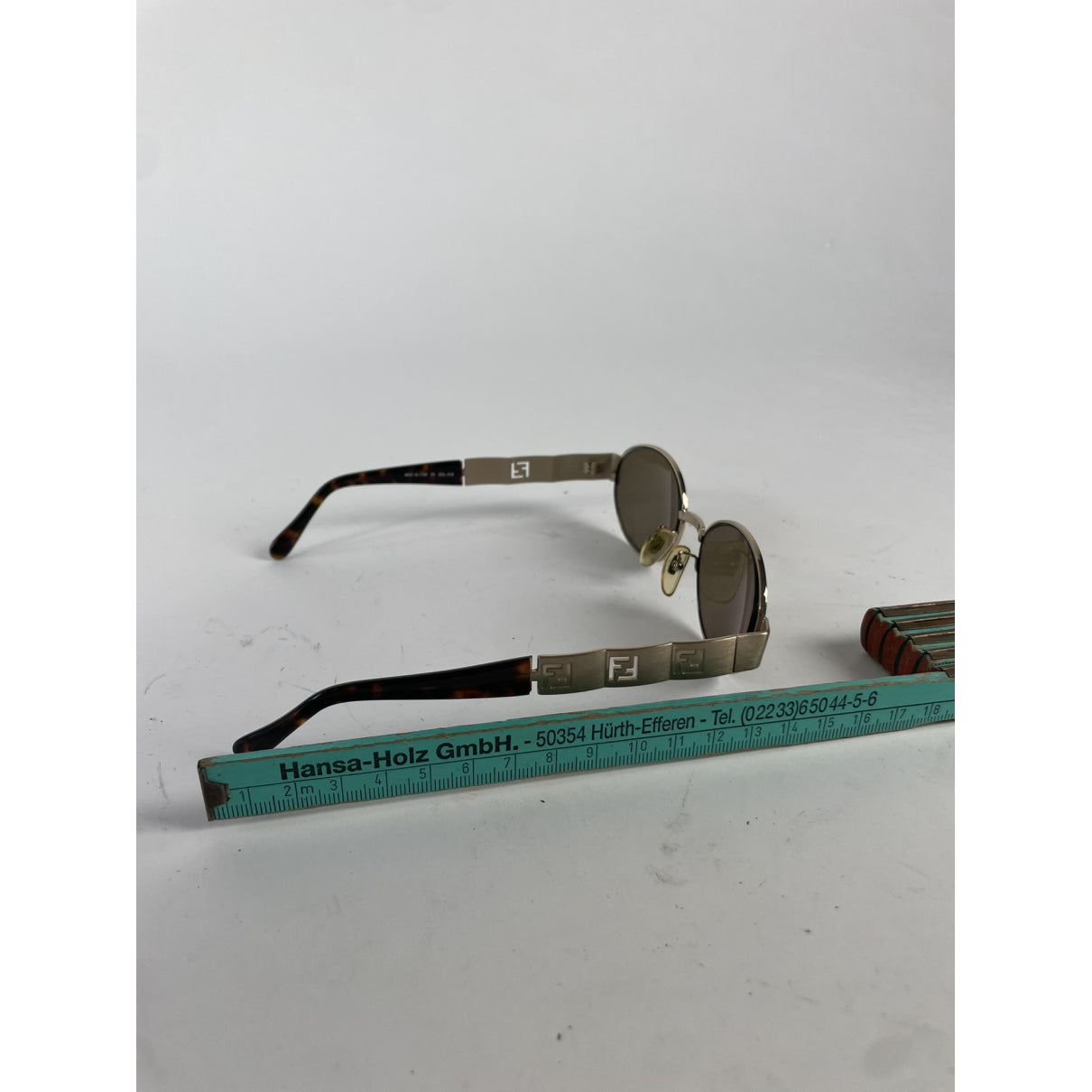 Fendi Gold Metal Sunglasses image 5