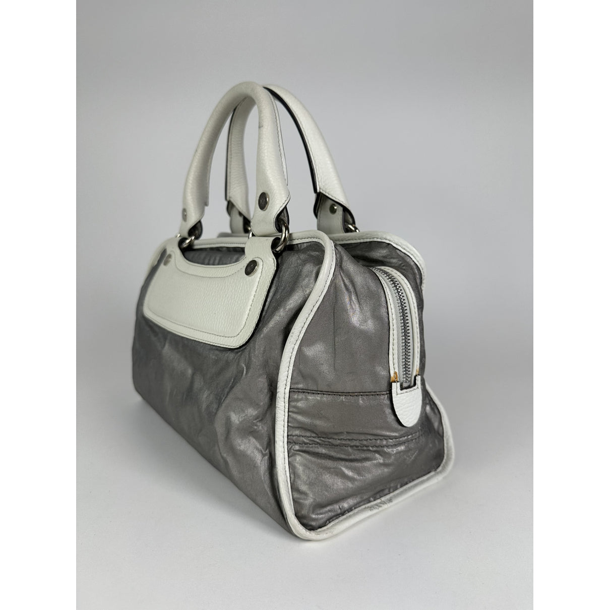 Celine Silver Leather Handbag image 5