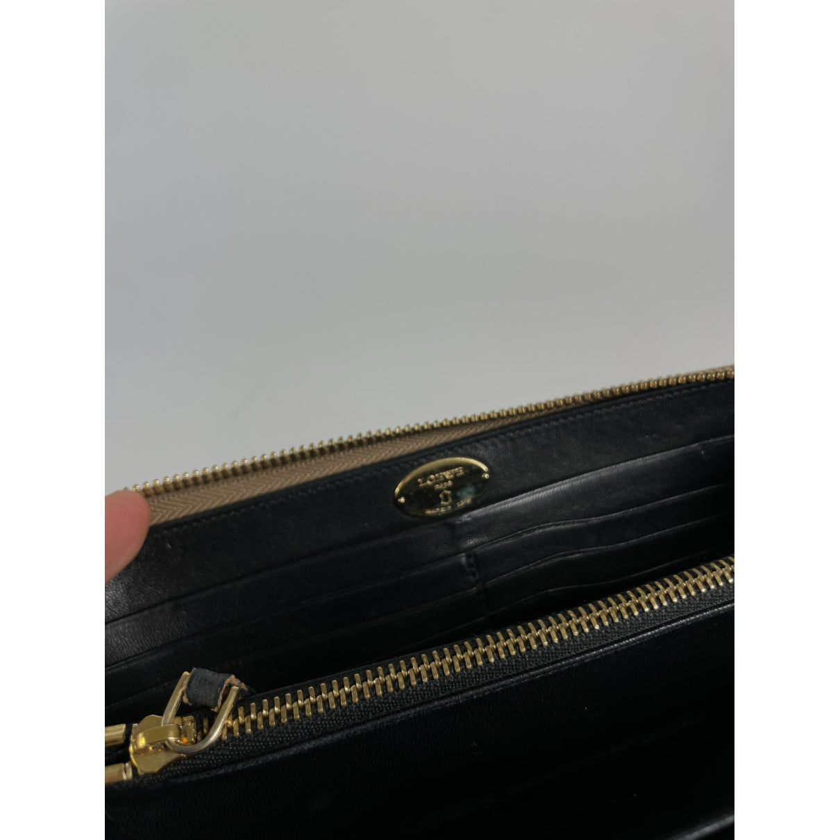 Loewe Puzzle Beige Leather Wallet image 5