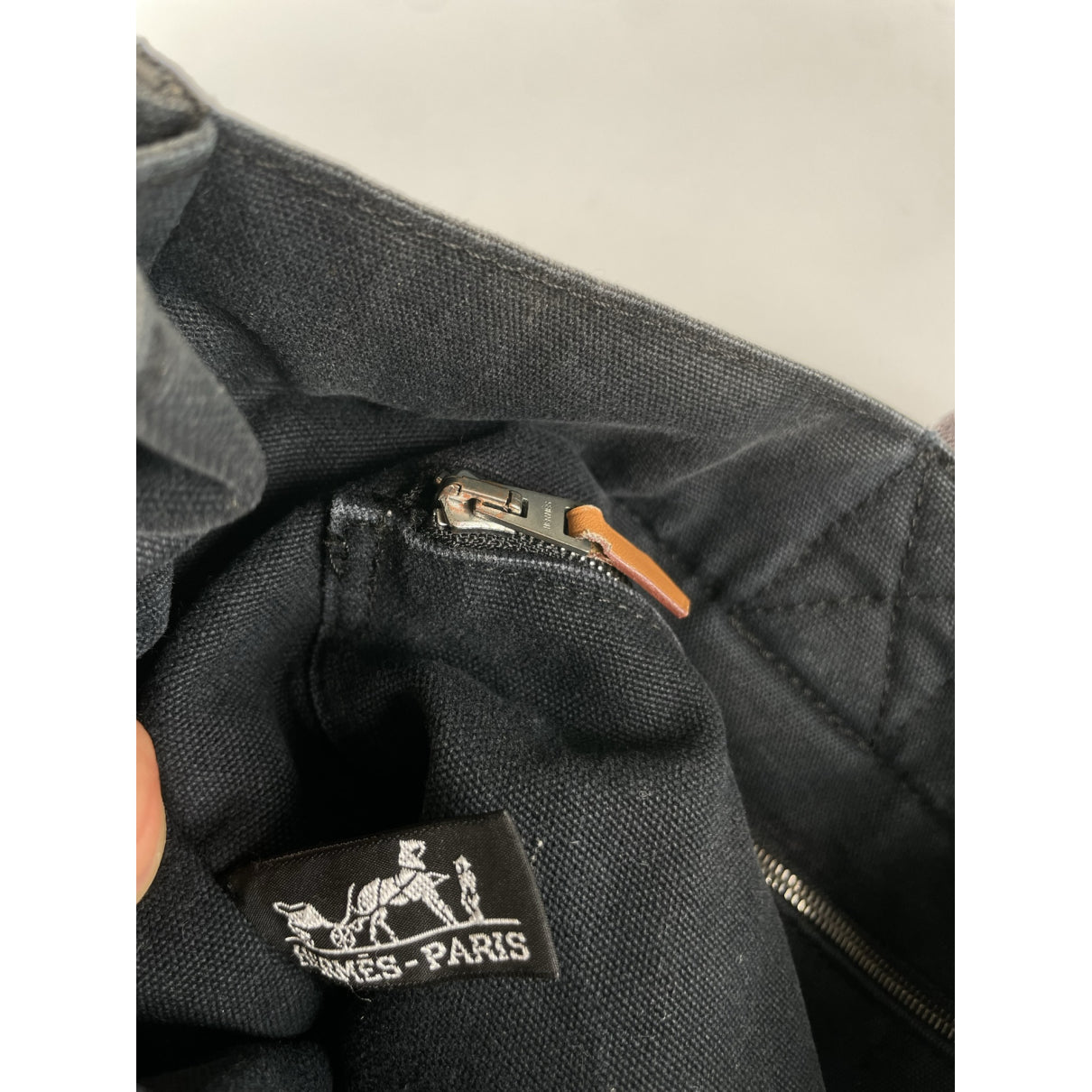 Hermès Black Cotton Handbag image 5