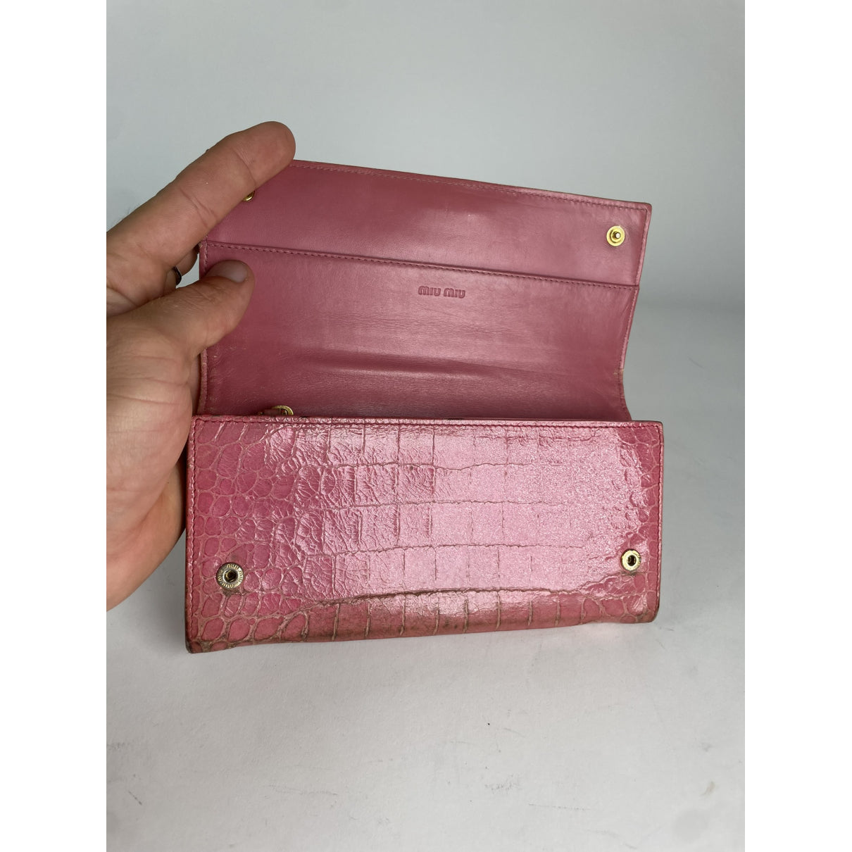 Miu Miu Pink Leather Wallet image 5