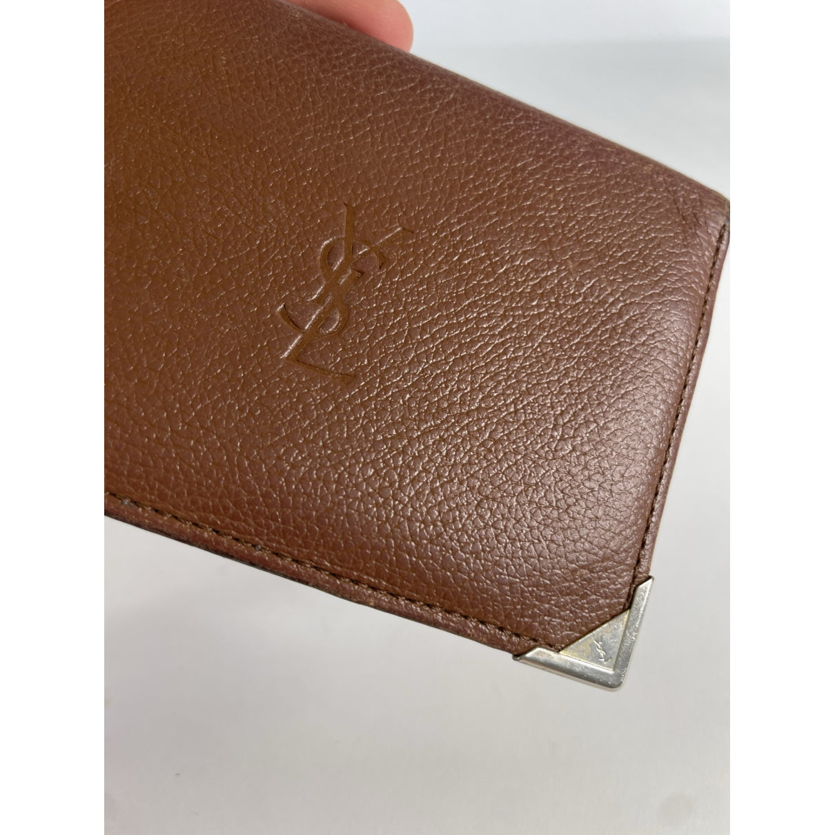 Saint Laurent Brown Leather Purse image 5