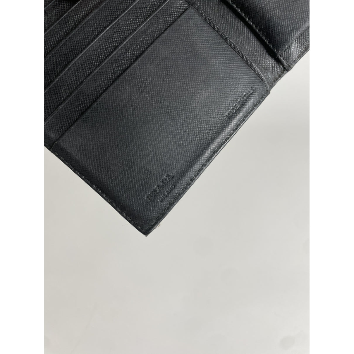 Prada Tessuto Black Leather Wallet image 5