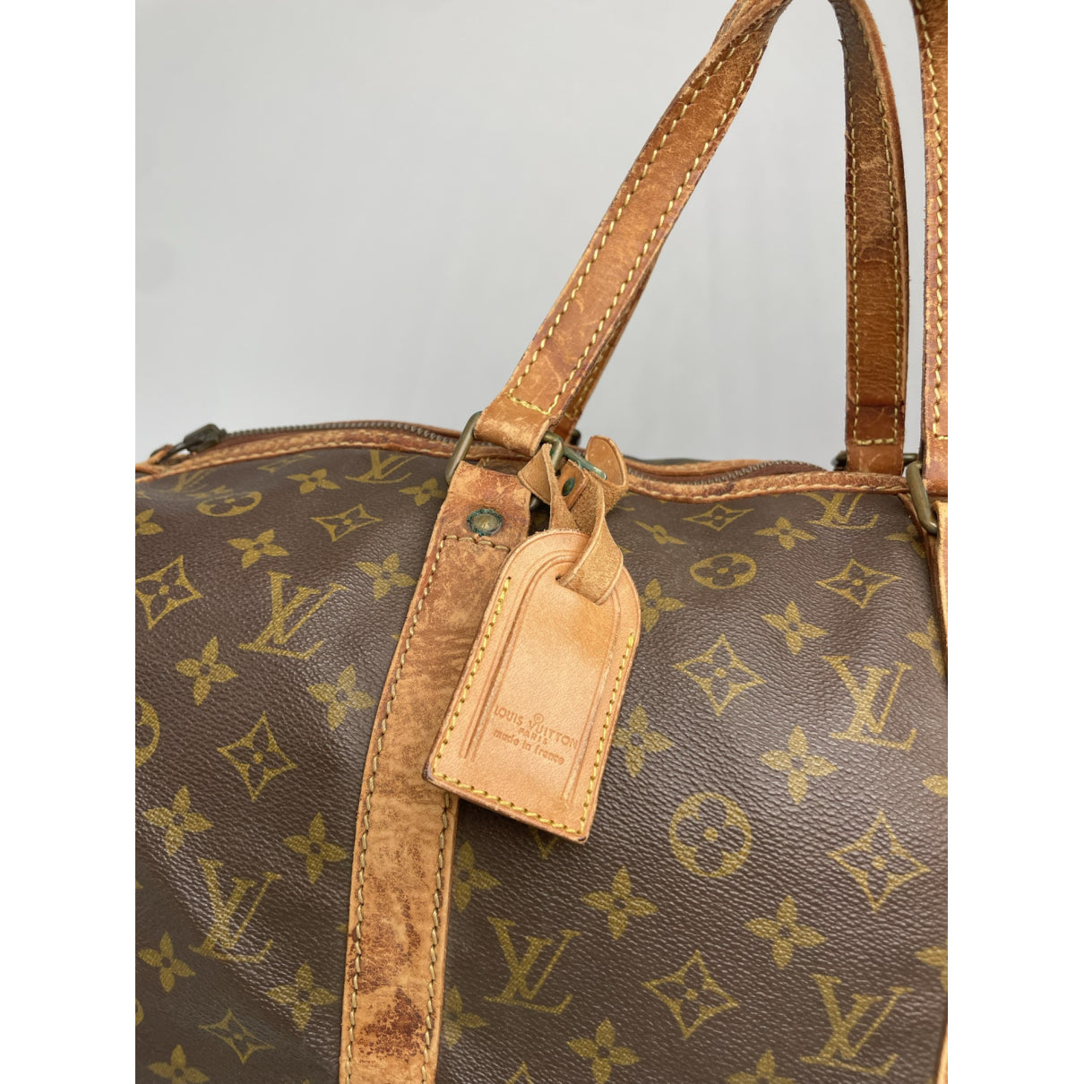 Louis Vuitton Keepall Brown Leather Travel Bag image 5