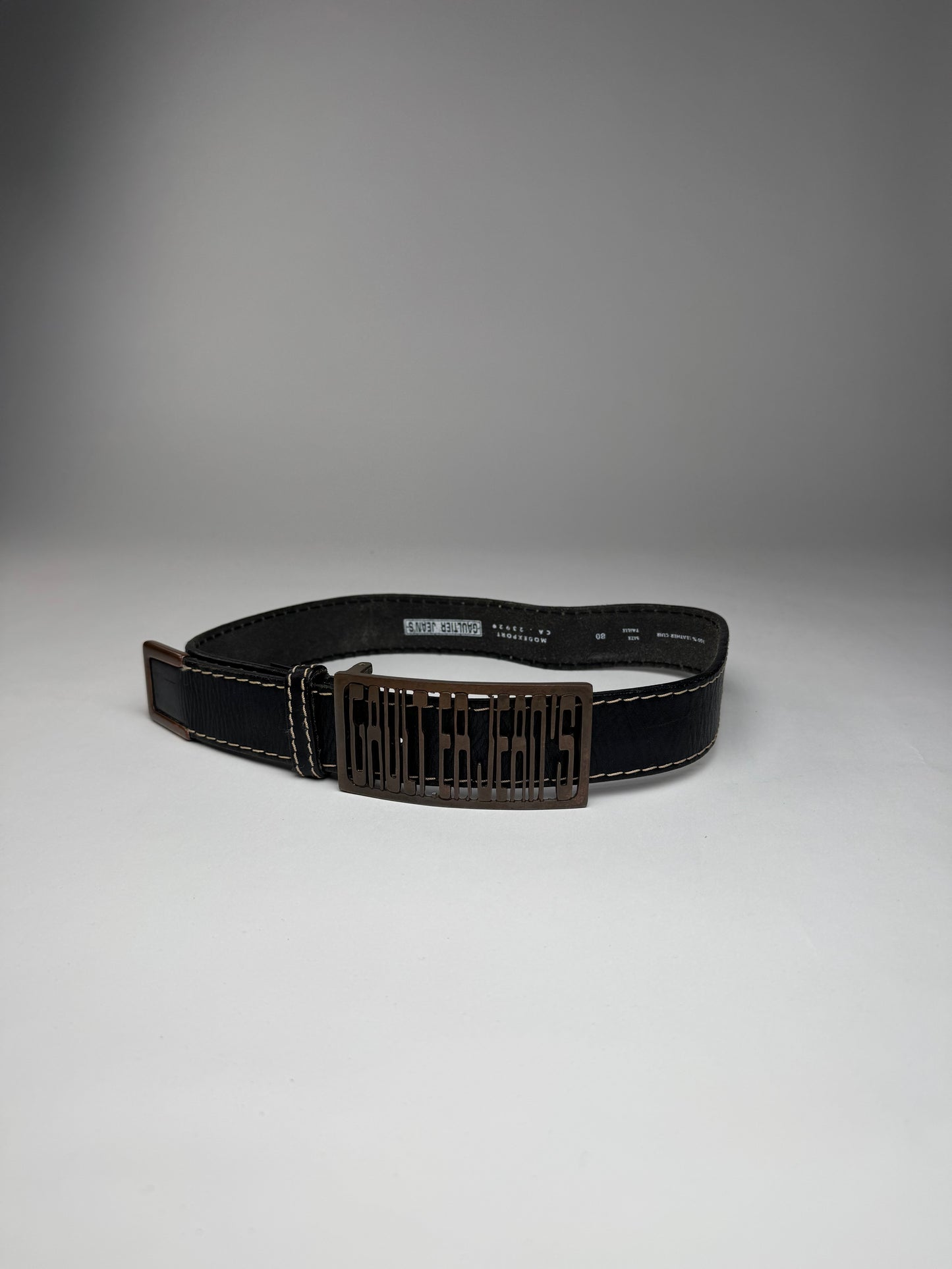 Vintage Jean Paul Gaultier Leather Belt Brown