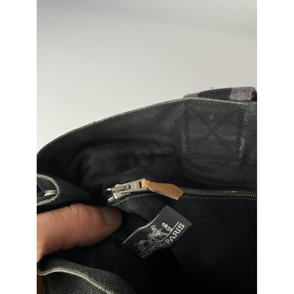 Hermès Black Cotton Handbag image 5