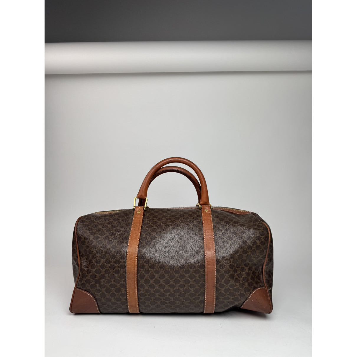 Celine Brown Leather Travel Bag image 5