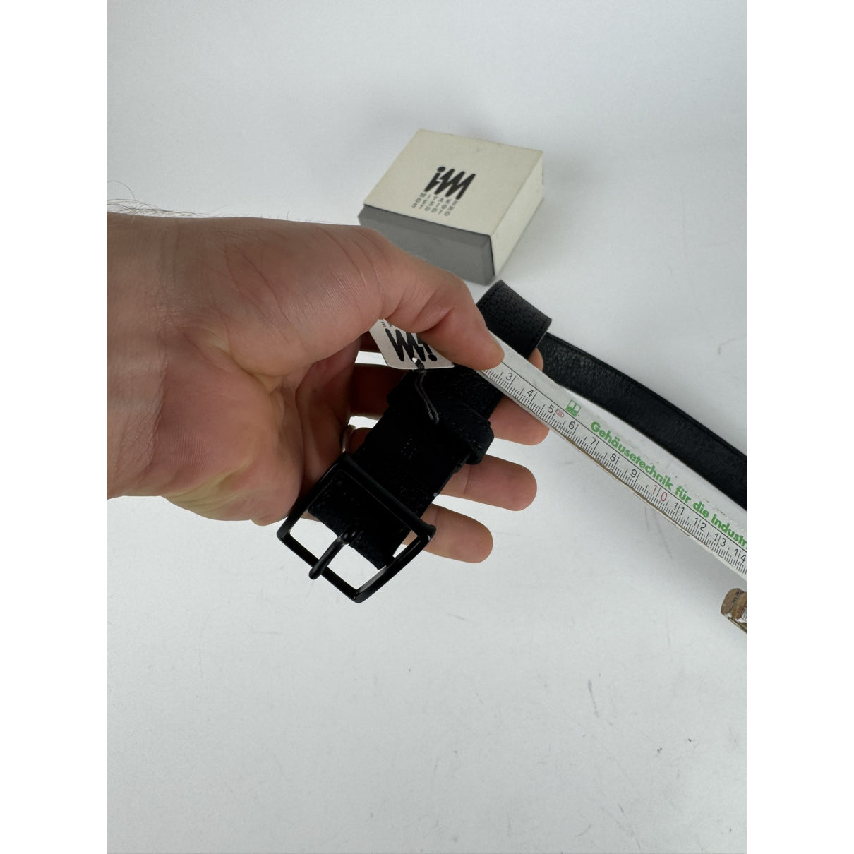 Issey Miyake Black Leather Belt image 5