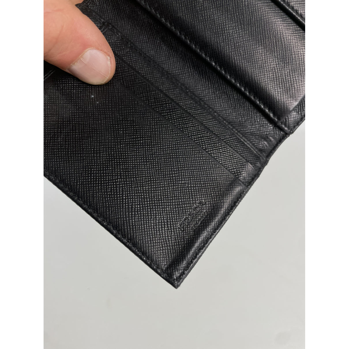 Prada Tessuto Black Leather Wallet image 5