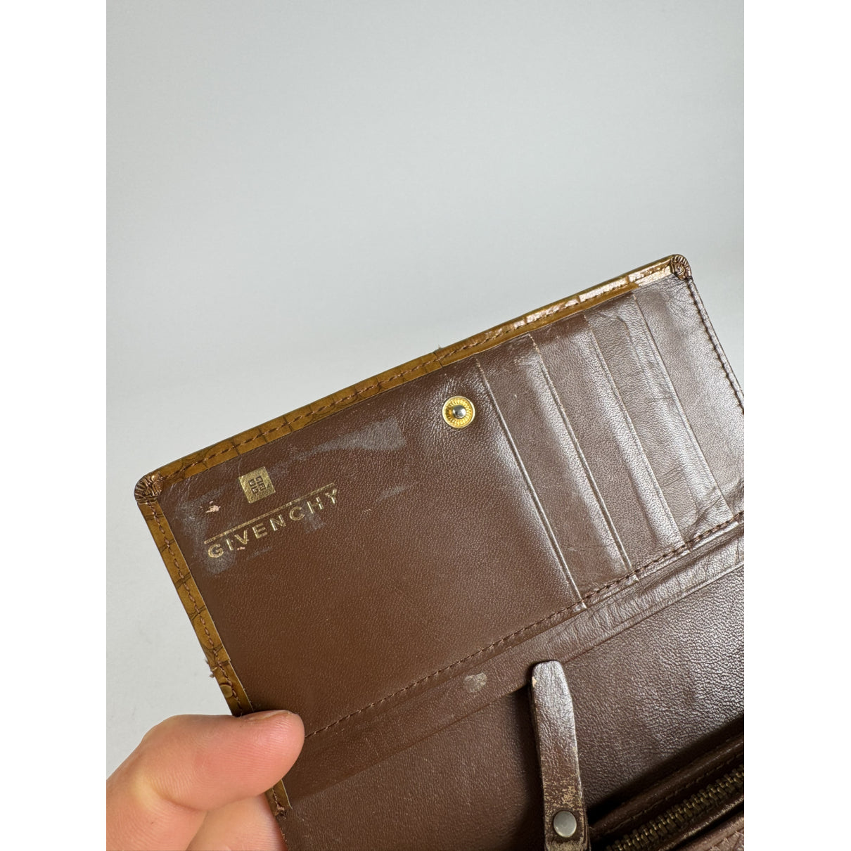 Givenchy GV3 Brown Patent Leather Wallet image 5