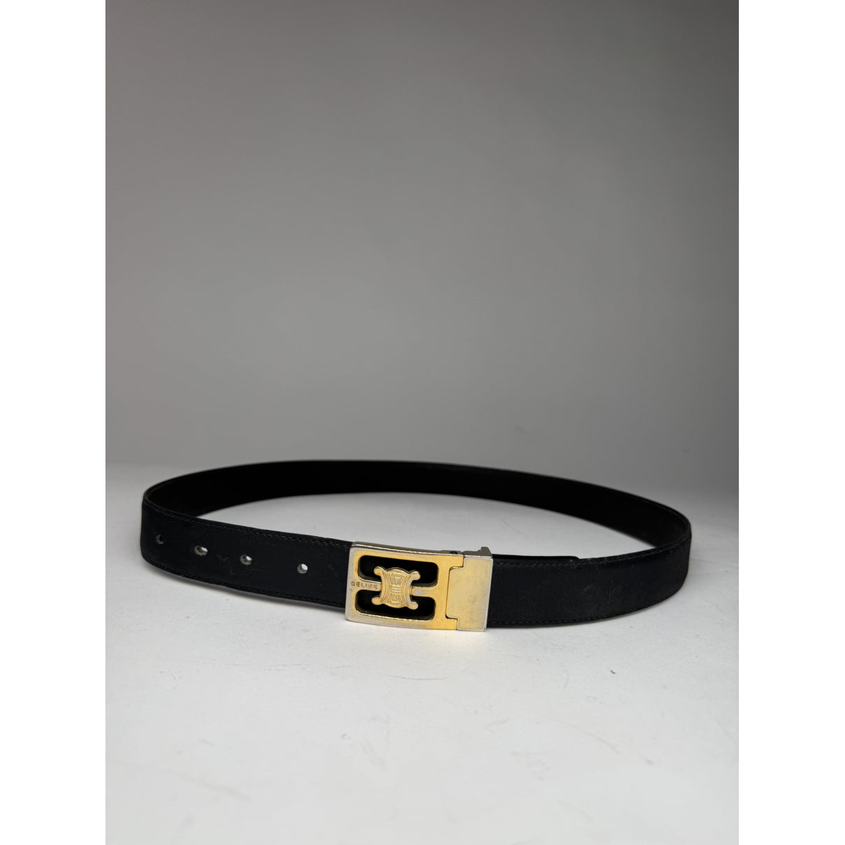 Celine Triomphe Anthracite Leather Belt image 5