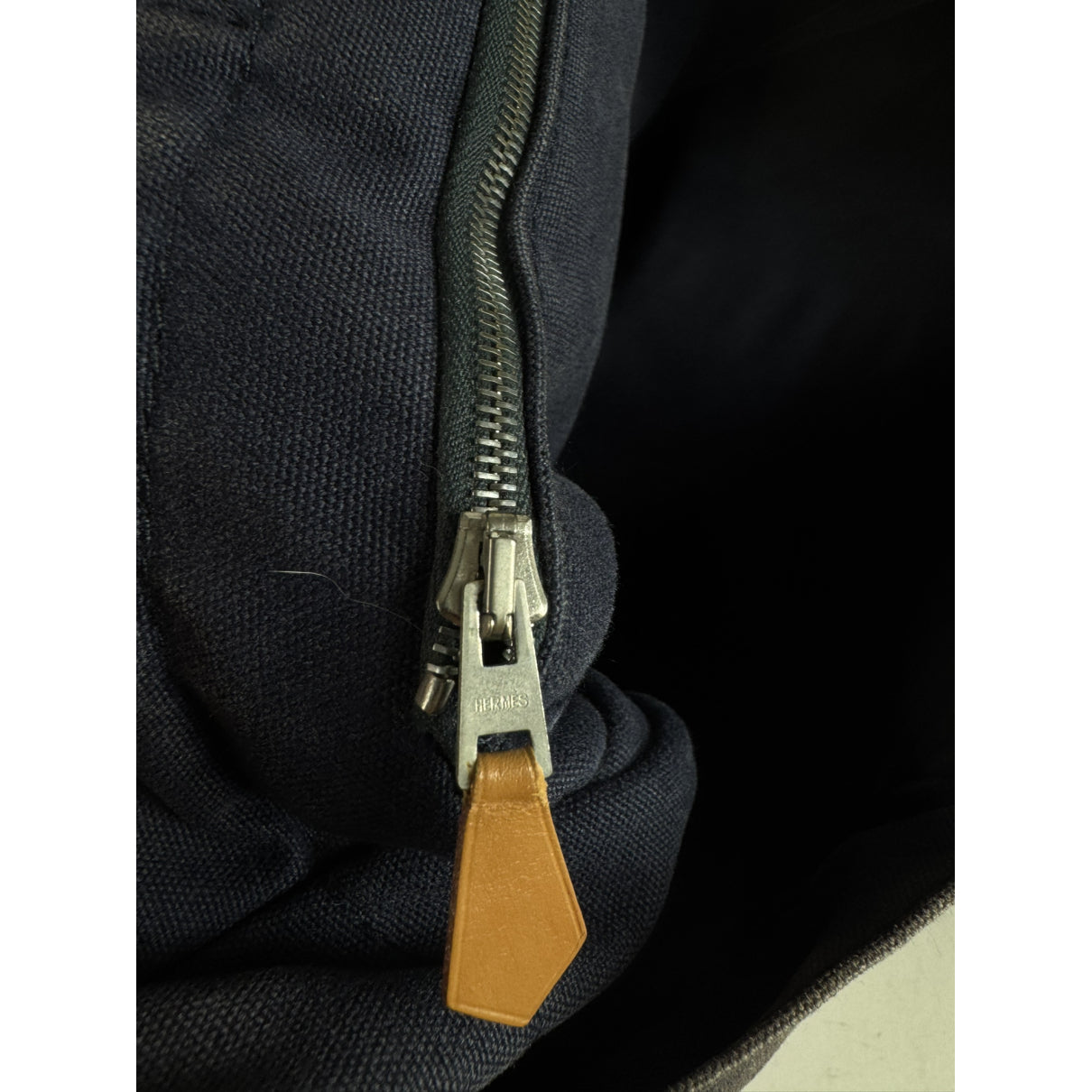 Hermès Navy Cotton Handbag image 5