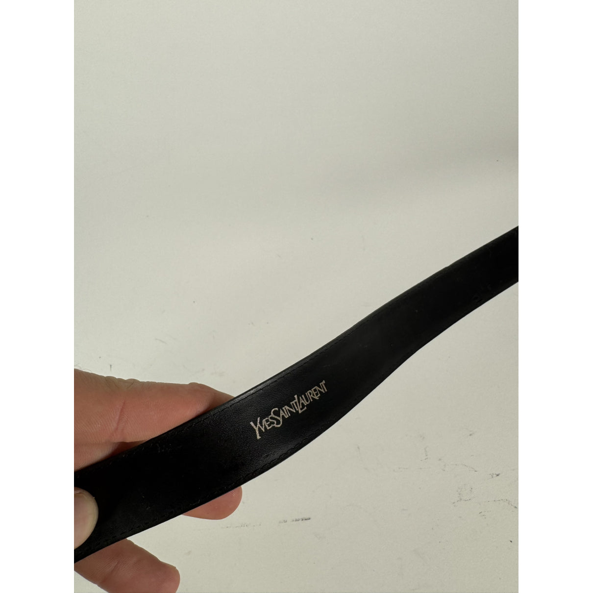 Yves Saint Laurent Black Leather Belt image 5