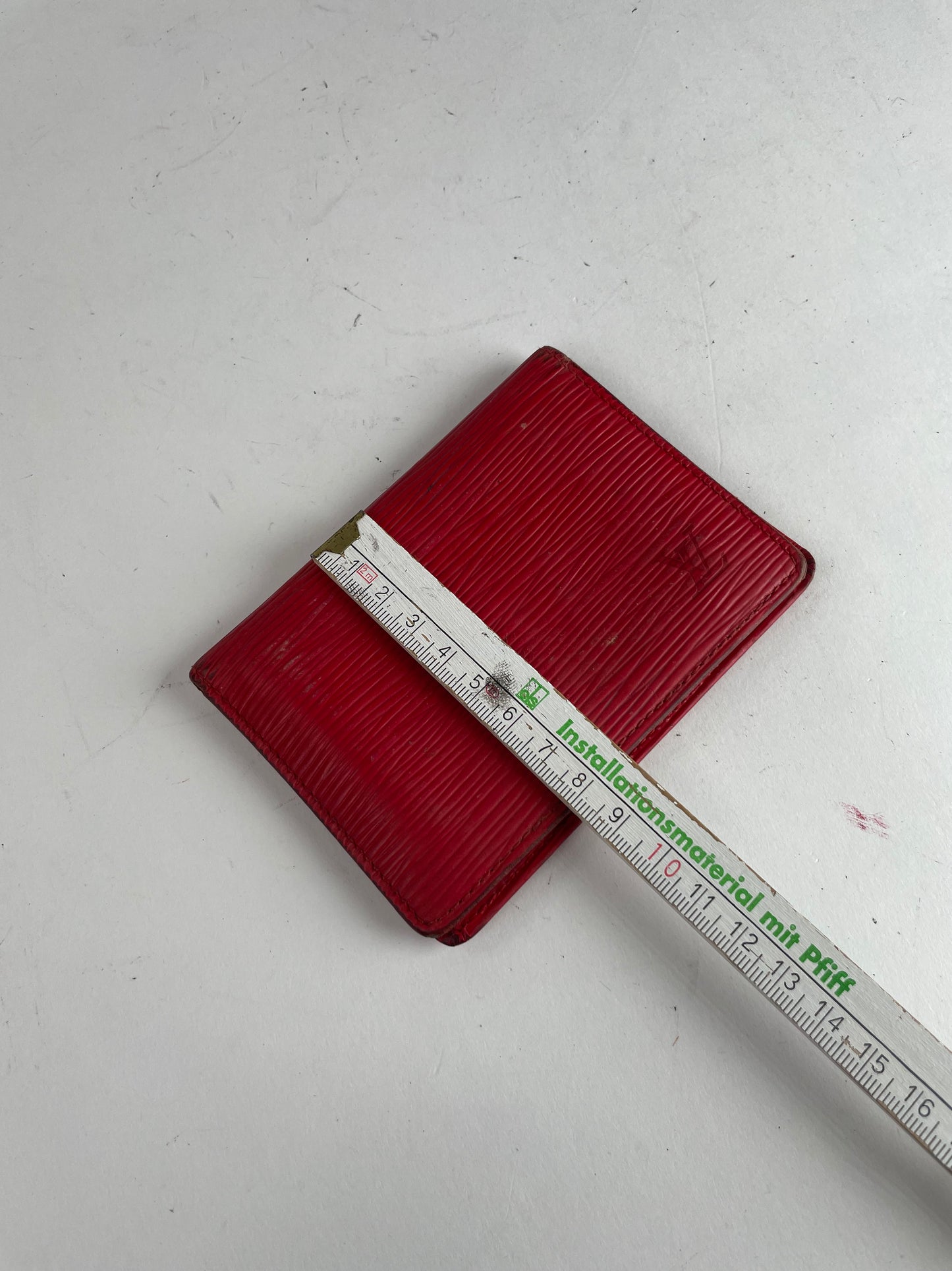 Vintage Louis Vuitton EPI leather Card Holder Red