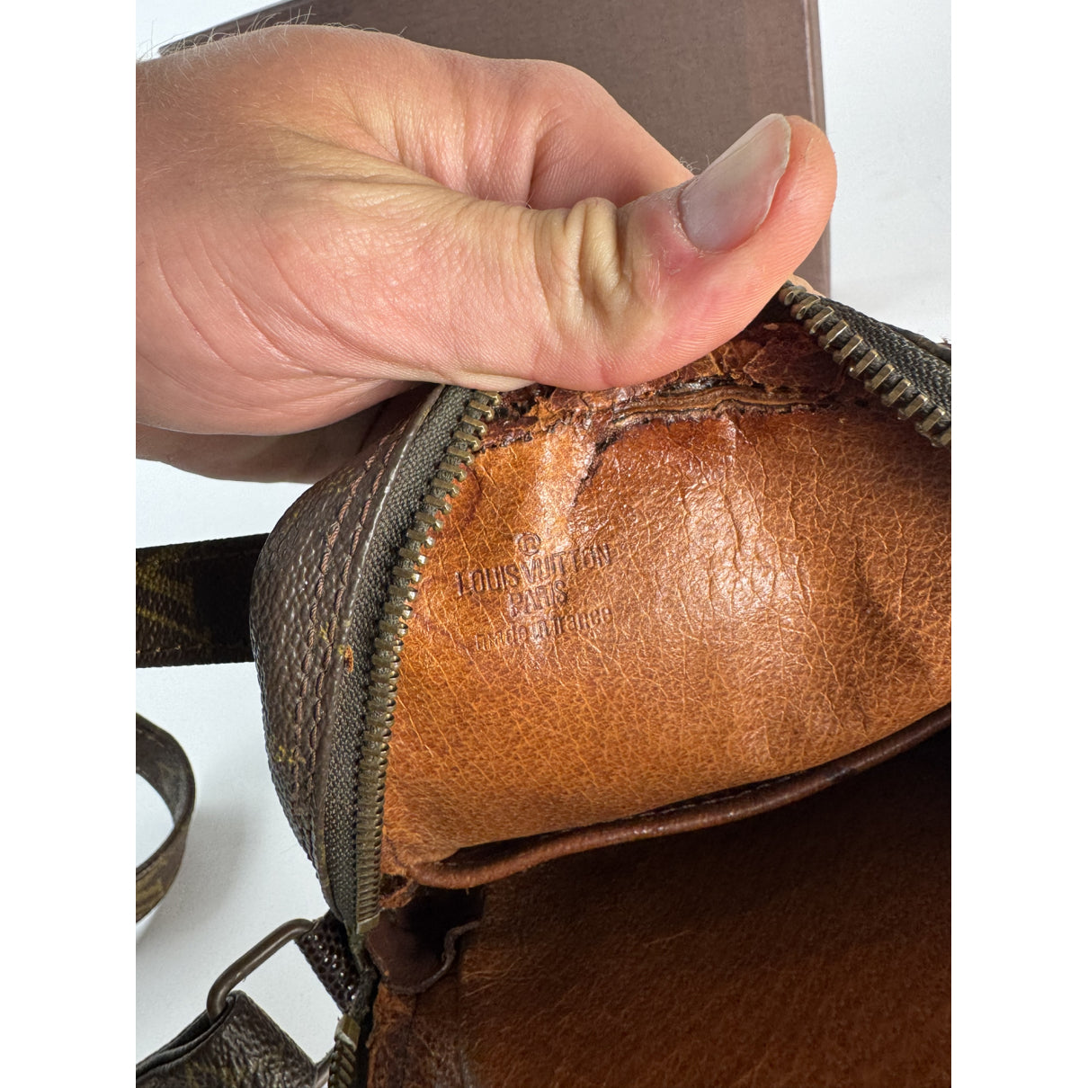 Louis Vuitton Dauphine Vintage Brown Leather Handbag image 5